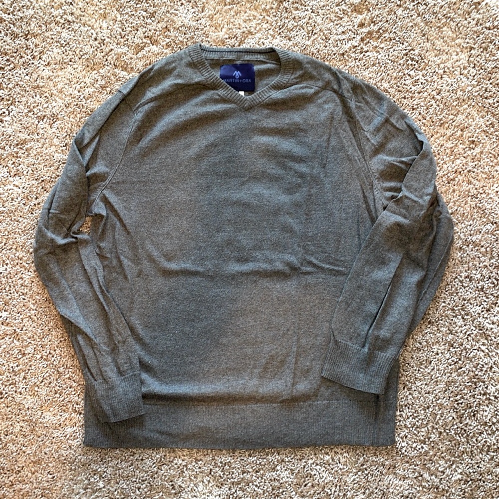 Like new gray Martin and OSA vneck sweater size medium